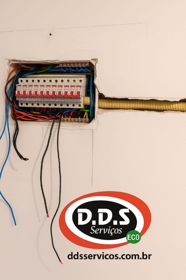 Quadro de distribuição e instalação elétrica industrial com disjuntores STECK — DDS Serviços ECO